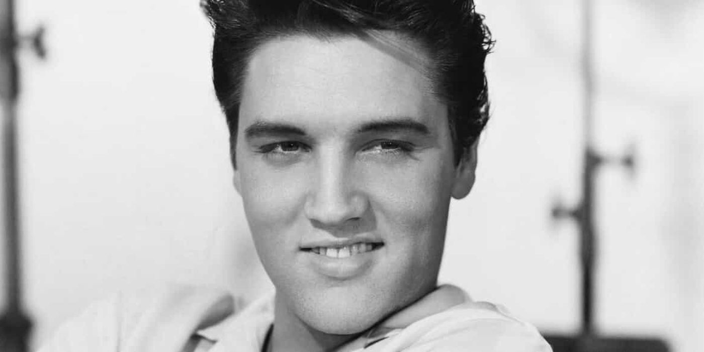 Elvis Presley svart og hvit header