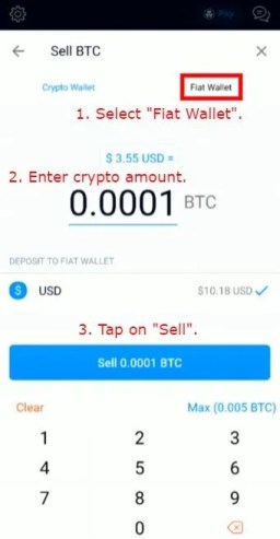 Hvordan selge krypto på Crypto.com