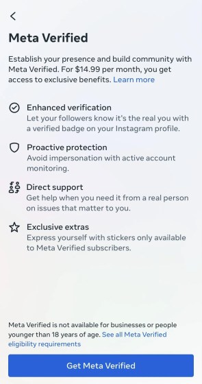 Hvordan få Meta Verified på Instagram