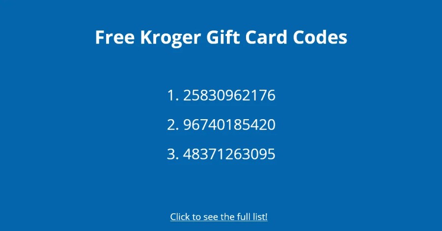 Gratis Kroger-gavekort