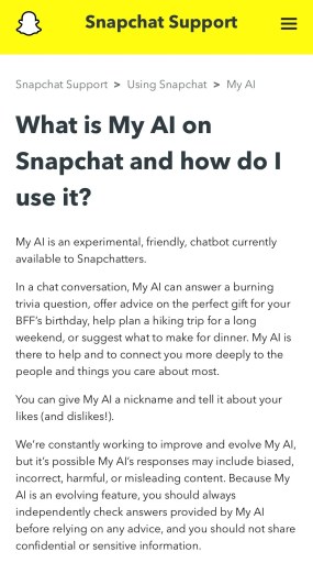 Hva er min AI på Snapchat?
