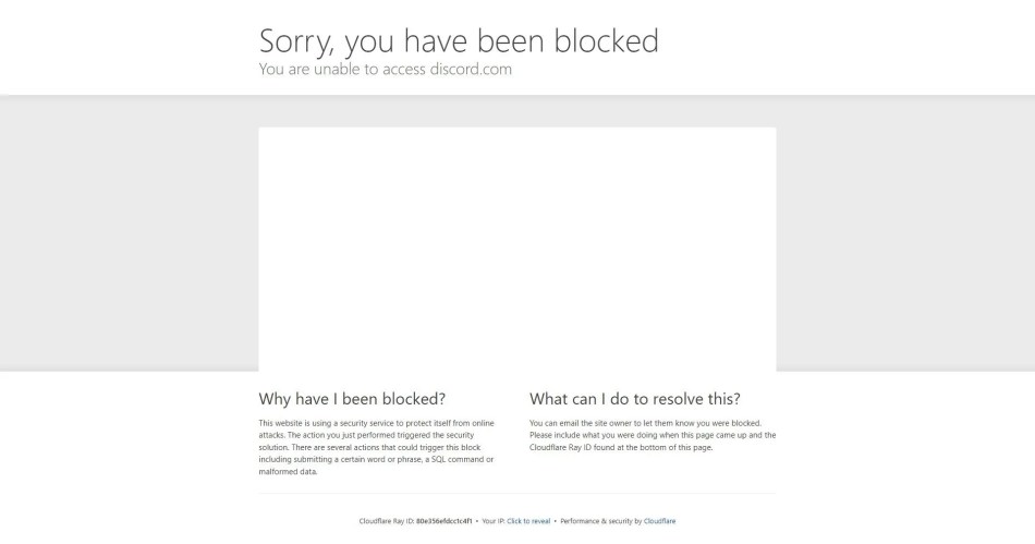 Beklager at du har blitt blokkert discord
