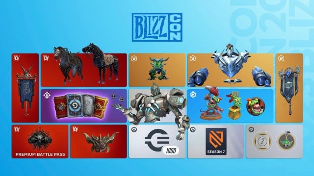 Alle varene som er inkludert i BlizzCon 2023 Legendary Pack
