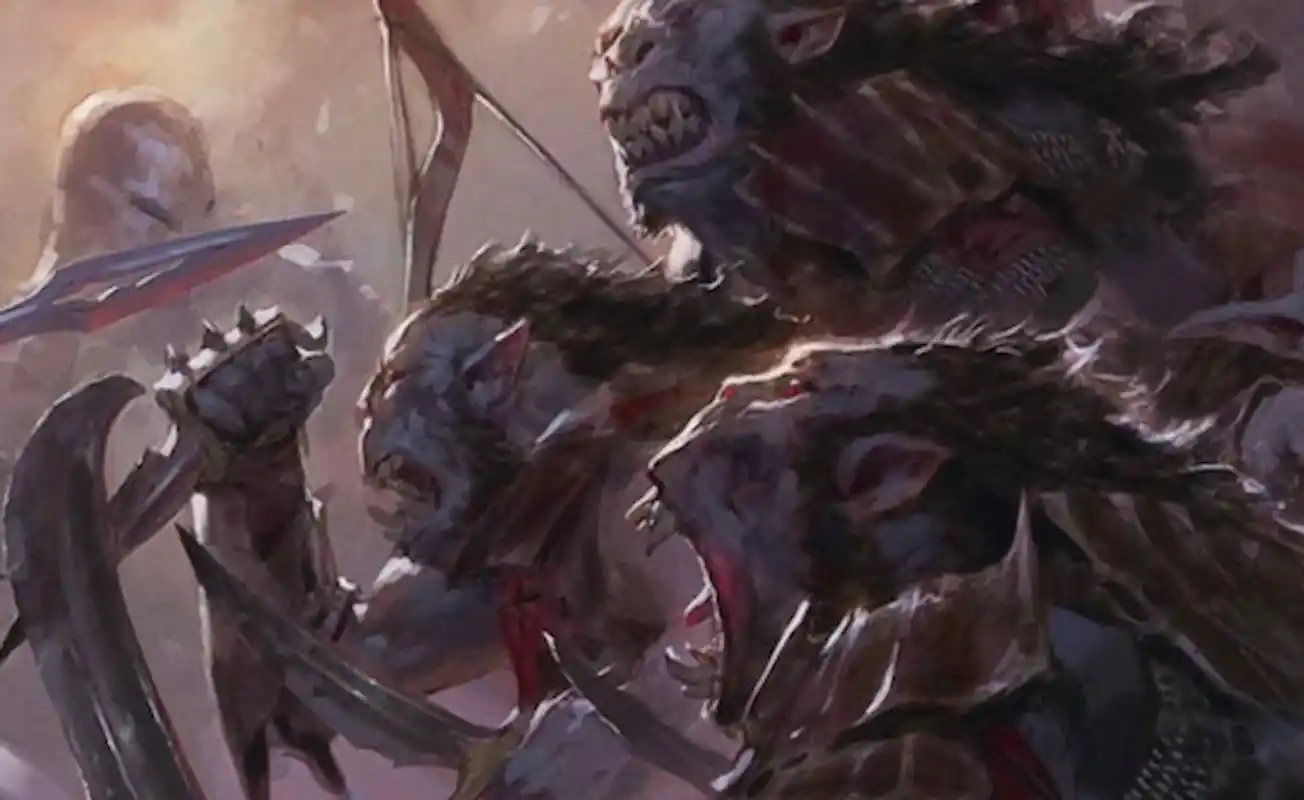 Orcs Bowmasters forbereder seg på å ta seg frem i Ringenes Herre-kortkunst for Magic: The Gathering.